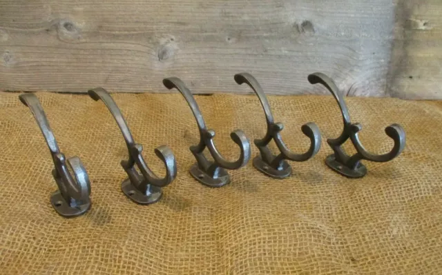5 Edwardian Hooks Coat Hat Rack New Vintage Look Victorian Metal Iron Storage