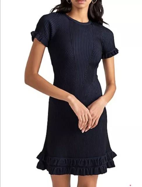 ShoshannaKate Rib-Knit Ruffle Minidress 3