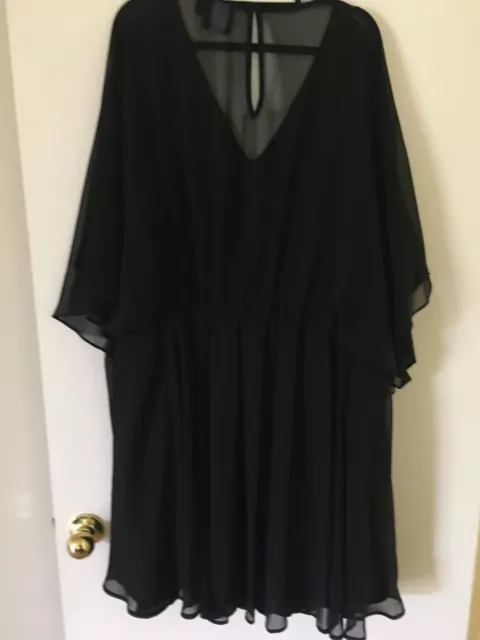 Womens Plus Size 22 Asos Curve Dress Black Lined