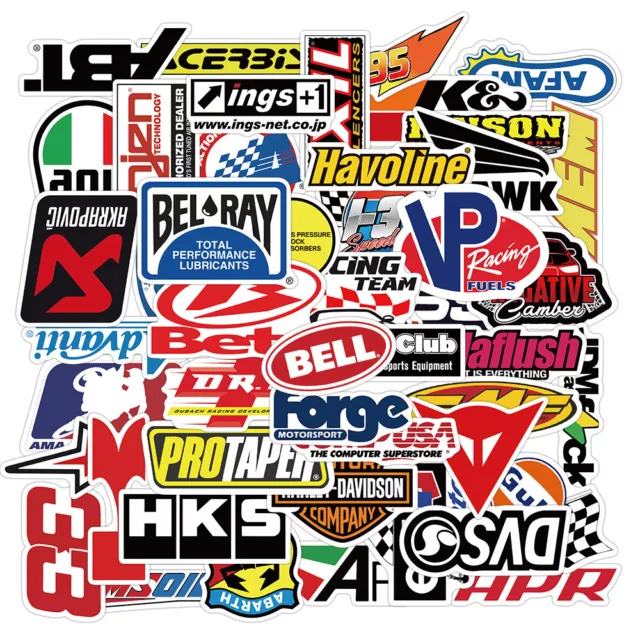 50pcs Japanese Racing P1 Motorcycle Decal Bomb Stickers Laptop Phone Skateboard