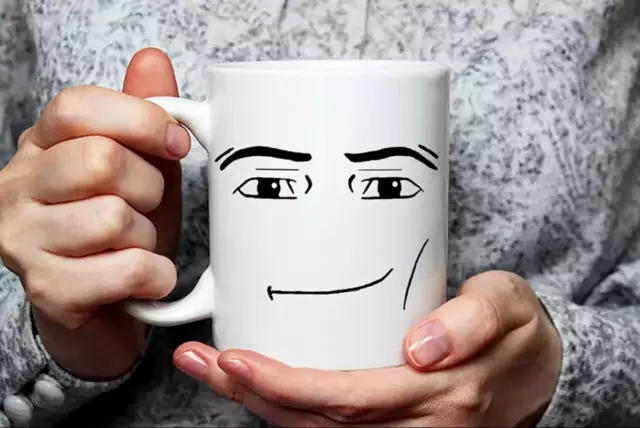 Roblox Man Face Mug Funny Gamer Roblox Man Face Coffee Mug Merchandise -  Moothearth