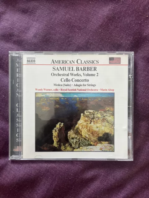 Barber: Orchestral Works Volume 2 Cello Concerto - Medea - Adagio For Strings CD