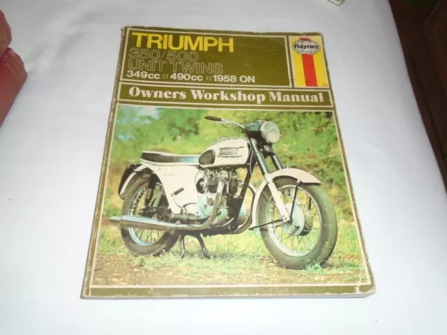 Triumph 350 & 500 Unit Twins Owners Workshop Manual Haynes Original Retro See **