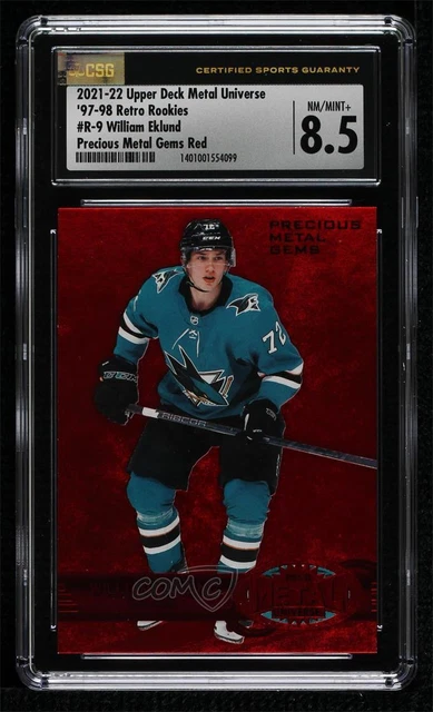 2021 Skybox Metal Universe PMG Red 24/100 William Eklund #R-9 CSG 8.5 Rookie RC