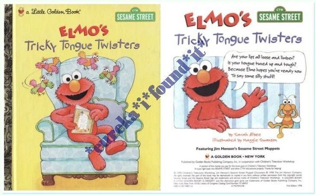 LITTLE GOLDEN BOOK Sesame Street Elmo’s Tricky Tongue Twisters #98871 ...