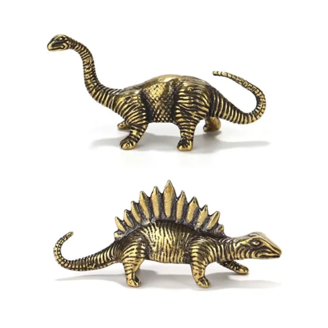Solid Brass Jurassic Dinosaur Small Statue Office Desktop Ornaments Tea Gift