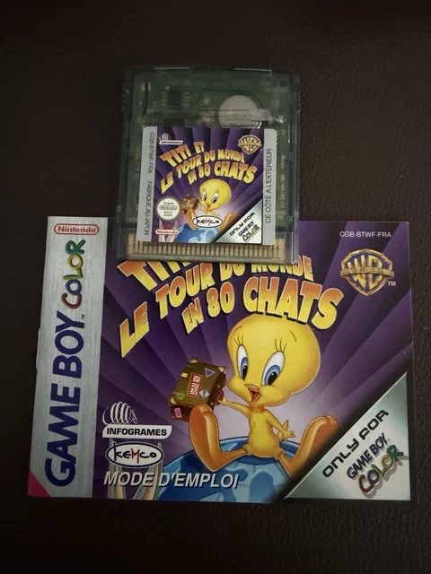 Jeu Game Boy Color 'Titi Et Le Tour Du Monde En 80 Chats' - Très Bon état, Complet
