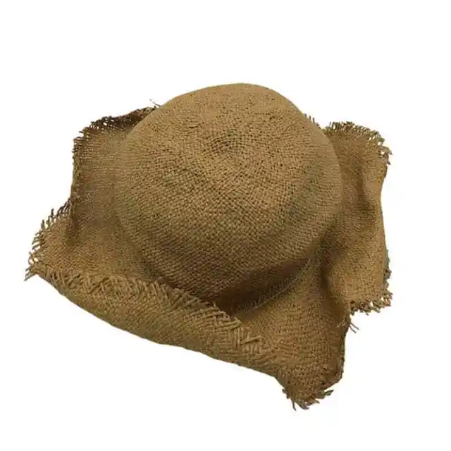 Hat Attack Beach Rancher Hat OS Packable 100% Paper Lightweight Fringe Toast