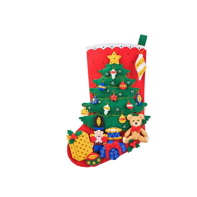 Medias colgantes de árbol de Navidad chimenea medias colgantes bolsa de regalo de Navidad