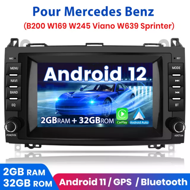Android Car Autoradio GPS WIFI Für Mercedes-Benz W169 Vito B200 Carplay 2+32GB