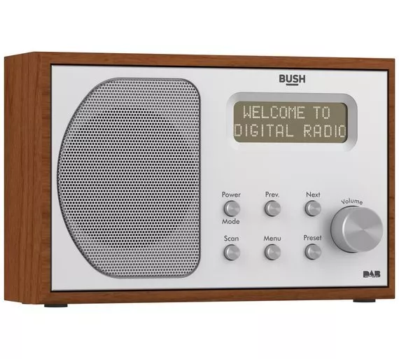 Bush Wooden Mono DAB/FM Radio DAB1207 7434356 N