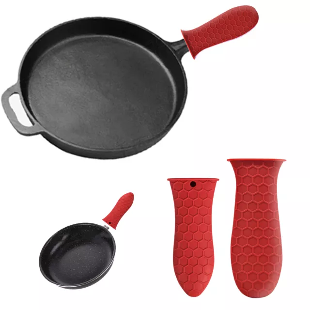 Potholder Cast Iron Hot Skillet Handle Cover Holder Silicone Pot Pan Sleeve 1Pcs