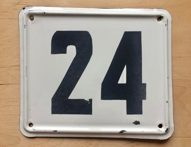 Numéro De Maison 29 Best For Boots Avec Bordure Décorative - Old Dutch Email Bleu Blanc