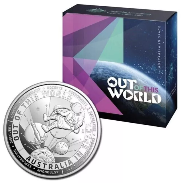 2024 Australia "Out Of This World" -Space  $1 "C" Charles Obv- Silver Proof Coin