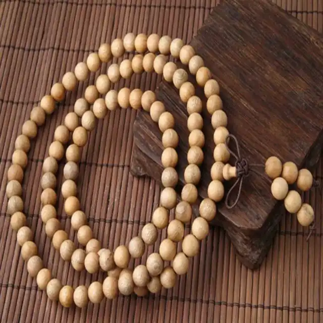 8MM Camphorwood Cuff Men Mala Buddha Lucky Bracelet Easter Glowing spread