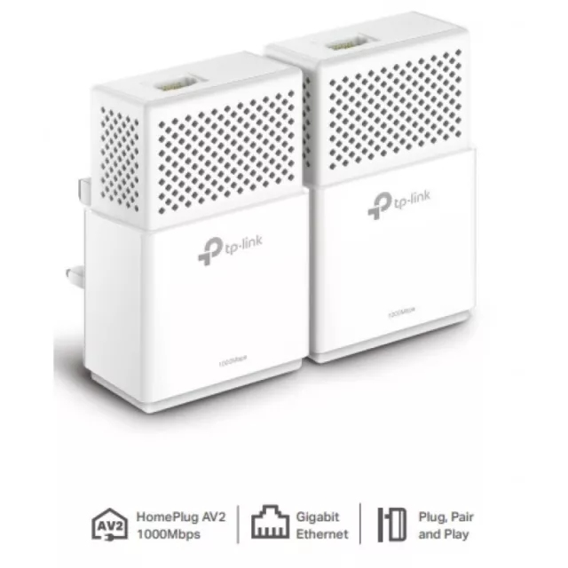 TP-LINK TL-PA7010 AV 1000 Mbps GIGABIT POWERLINE ADAPTER STARTER KIT