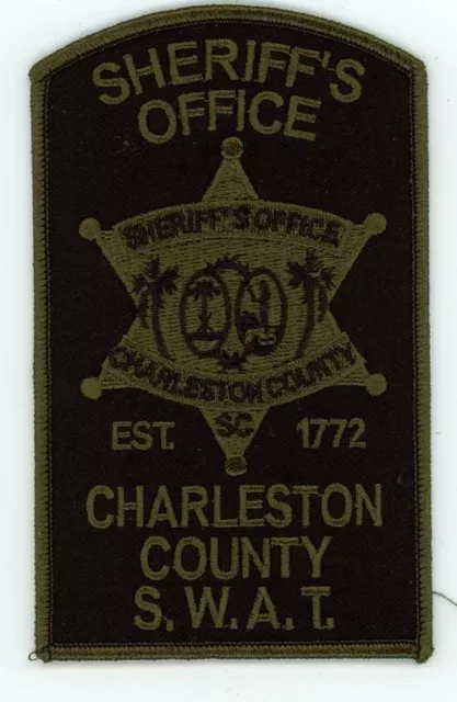 South Carolina Sc Charleston County Sheriff Swat Subdued Shoulder Patch Police