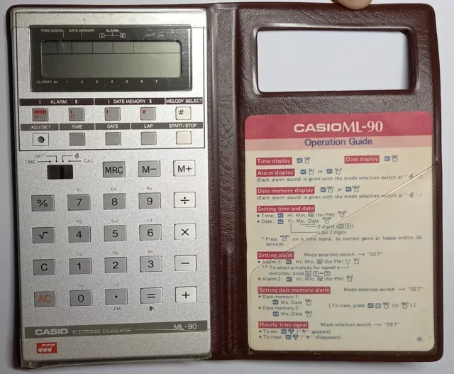 CASIO Vintage Melody ML-90 ELECTRONIC CALCULATOR Made in Japan CALCOLATRICE