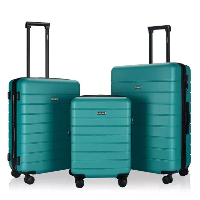 Eaglemate 3pcs Suitcase Luggage Sets Lightweight Expandable 360 spin TSA LOCK