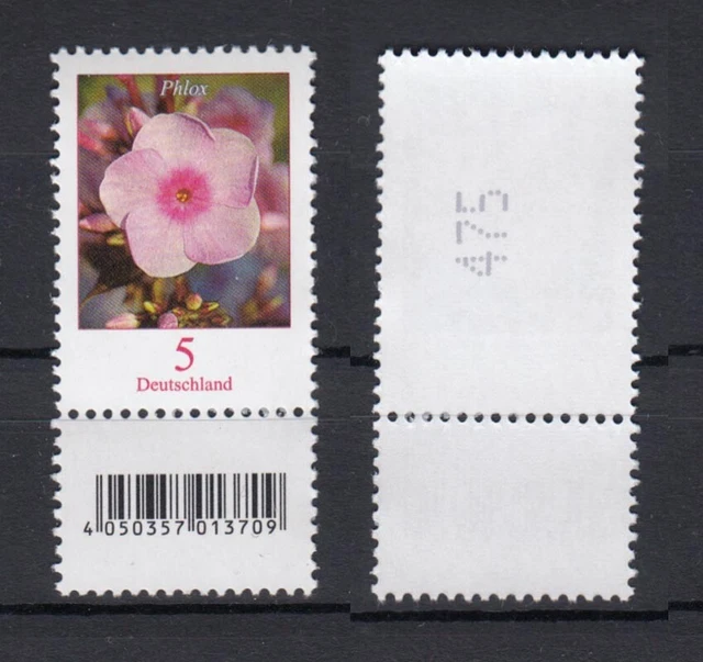 Bund 3296 EAN-Code unten RM ungerade Nummer 500er Rolle Phlox 5 C **