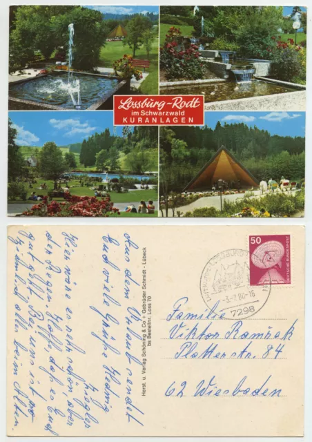 49209 - Lossburg-Roth - Kuranlagen - Ansichtskarte, Sonderstempel 3.7.1980