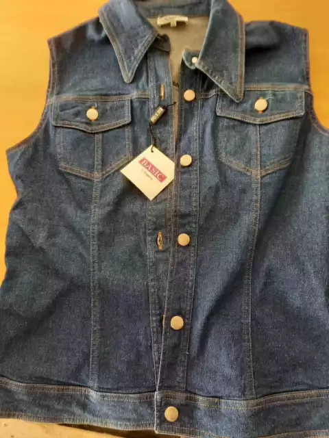 Giubbino jeans senza maniche donna cheap