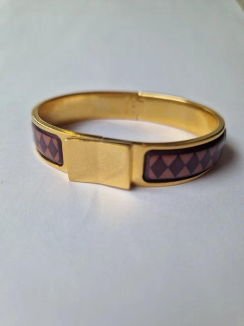 Bracelet KALINGER Métal Argenté émaillé De Noir - Modèle 2713 - Occasion Bon état D'usage