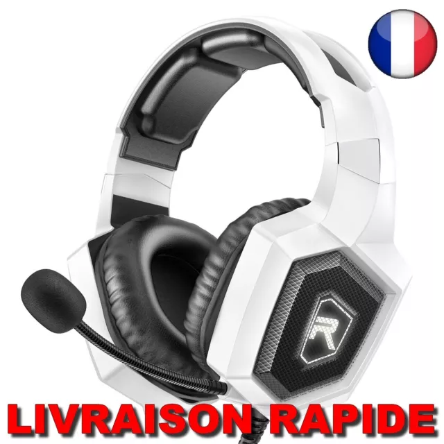 ✅ Casque Jeu LED Filaire Micro Supra Auriculaire Son Surround PC Gamming Gamer