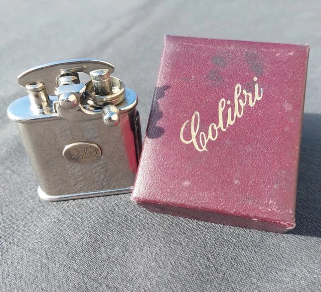 Ancien Briquet Essence Vintage Fuel Lighter Colibri Swiss Made Thorens Dunhill