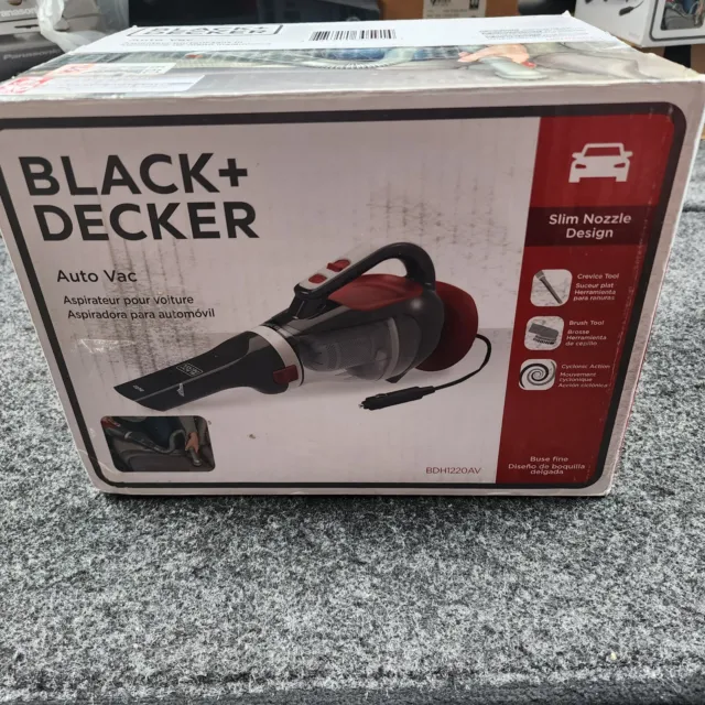 BLACK+DECKER BDH1220AV 12-Volt Auto Vacuum (Black)
