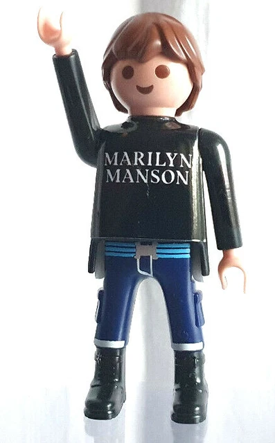 Figurine Playmobil Rocker Avec T-shirt MUSE - Occasion Parfait état - Fait Main