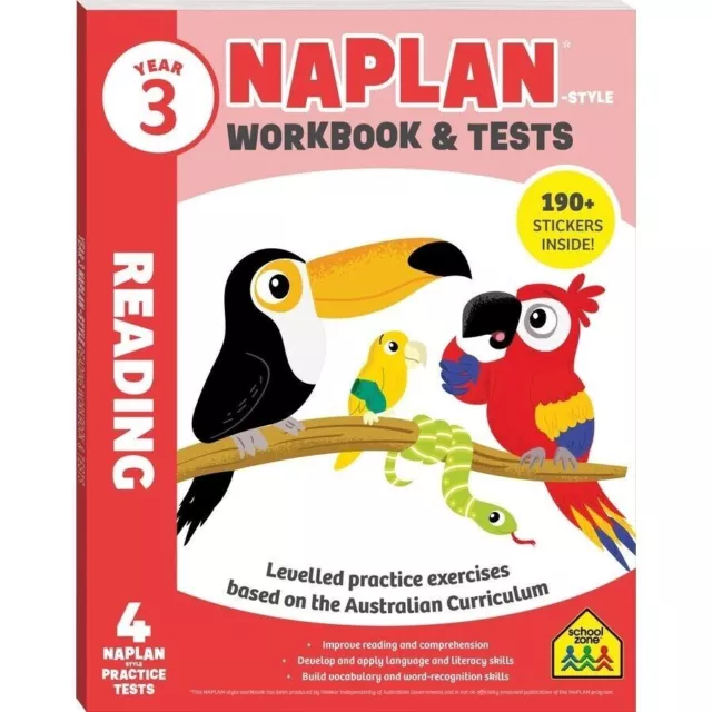 2022 Year 3 Naplan Style Complete Reading Workbook Hinkler Book kids School Zone