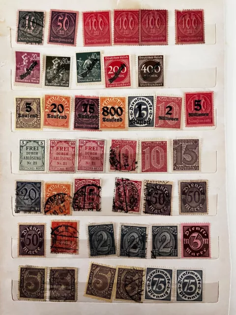 Germany - Third Reich Official collection - some better used values to 5m