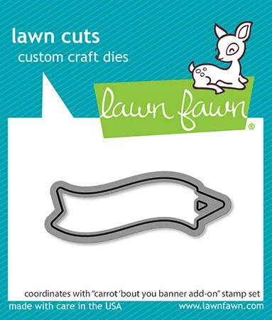 Lawn Fawn Carrot 'bout You Banner Add-on Lawn Cuts Die  : Spring 2024 Release