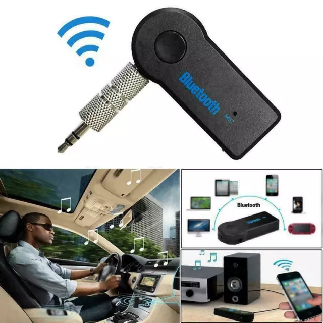 Wireless Bluetooth Receiver 3.5mm AUX Audio Stereo Car Adapter Music L8E3