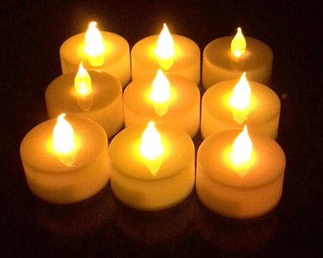 Candele Batteria Telecomando Candele LED OSHINE Set 9 Pezzi - Altezze 4-9 Pollici, Con Telecomando E Timer, Cera Vera, Avorio Candele Finte