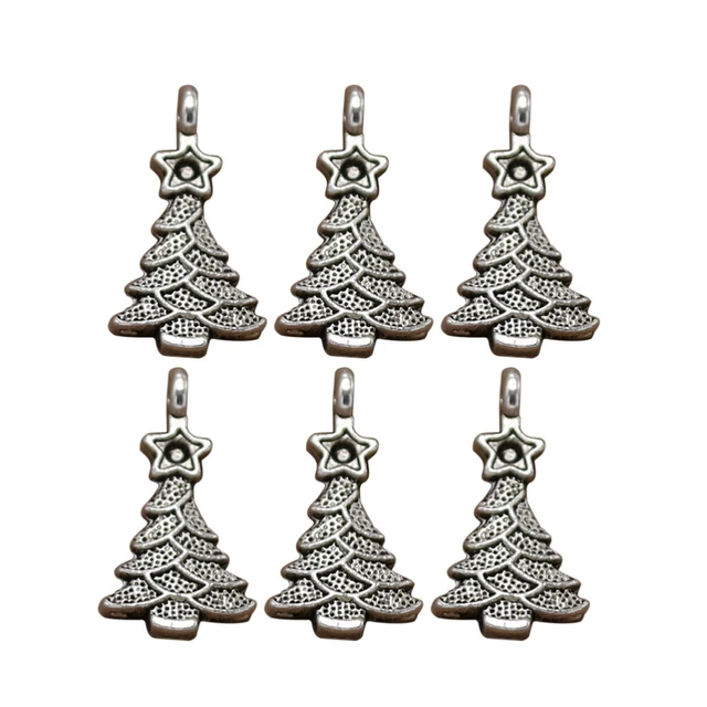 20 Stück Alloy Star Weihnachtsbaum Anhänger Charms DIY Schmuck Herstellung