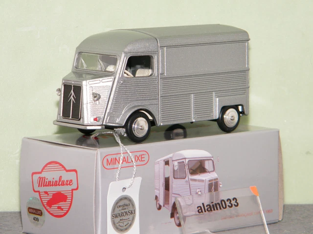 Miniature Citroën Type H 1965 Pickup Bâché Au 1/43 Par Minialuxe - édition Limitée 500 Ex