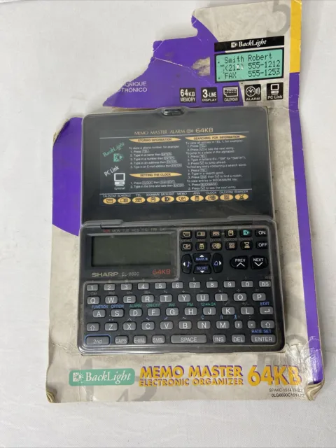 SHARP EL-6690B Memo Master Electronic Organizer 64KB NEW