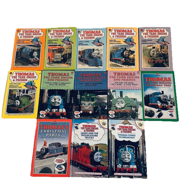 THOMAS THE TANK Engine And Friends x 13 Vintage Ladybird & Buzz books ...