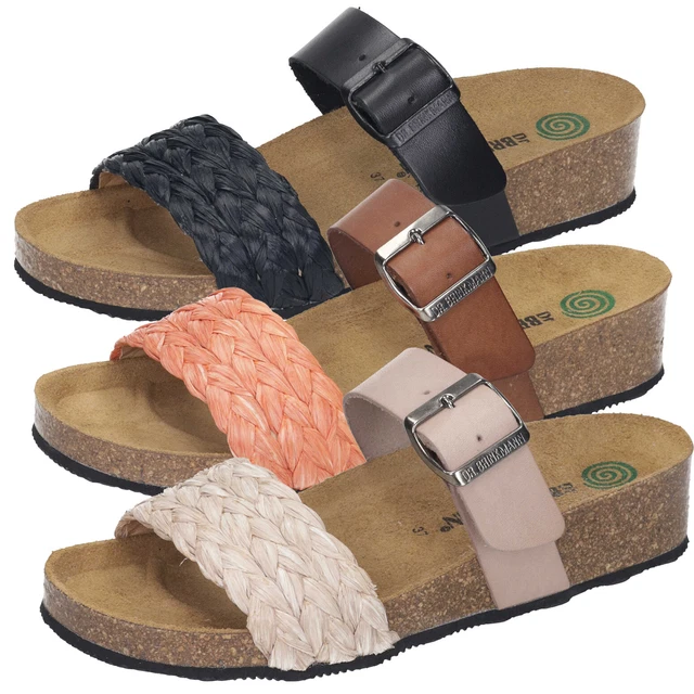 Dr.Brinkmann Mules Femmes Cuir Semelle Compensée 700065