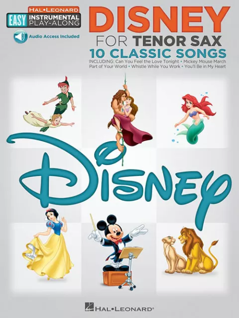 New Hal Leonard Easy Instrumental Play Along: Disney for Tenor Sax Music Book