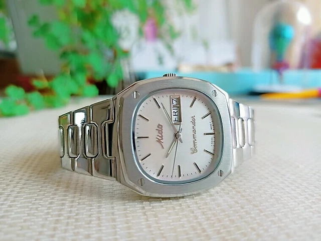MIDO COMMANDER 8016 Swiss Made Automatic Men s Watch ETA 2836 2 Day Date 8271117 EUR 553 37 PicClick FR