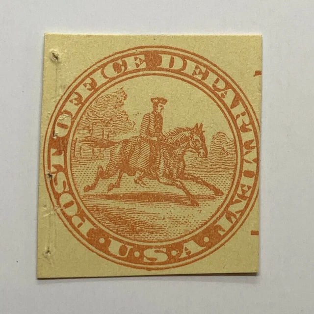 RARE PHILATELIC USA Post Office Department Cut Square Riding Horse