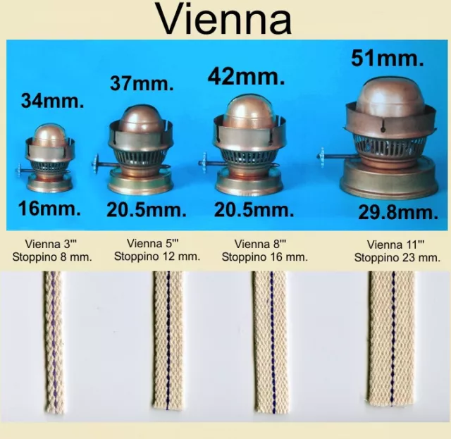 Stoppino per lampada  Vienna 5''' ricambio 1metro Originale d'Epoca