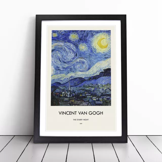 The Starry Night By Vincent Van Gogh Wall Art Print Framed Canvas Picture Poster