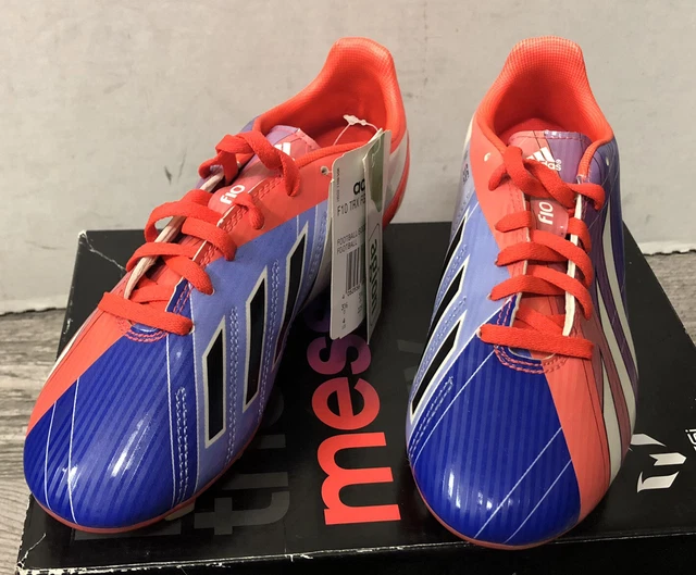 DESTOCKAGE NEUF CHAUSSURES DE FOOT ADIDAS F10 TRX FG J TAILLE 38 2/3 ORANGE  N14