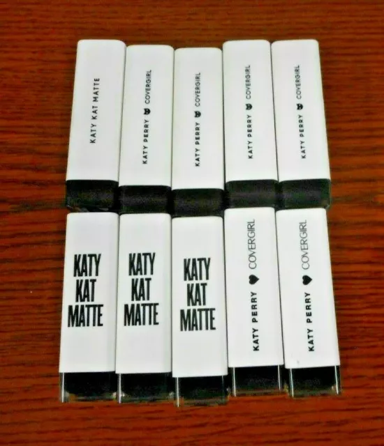 LOT OF 10 COVERGIRL KATY KAT MATTE LIPSTICK KP11 PERRY PANTHER 0.12oz EA SEALED