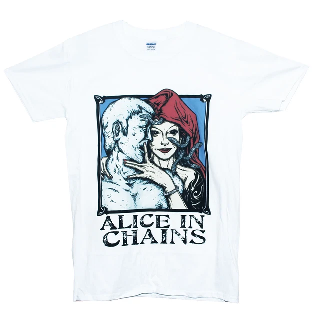 T-shirt poster metallo Alice In Chains grunge fanghi unisex da uomo manica corta