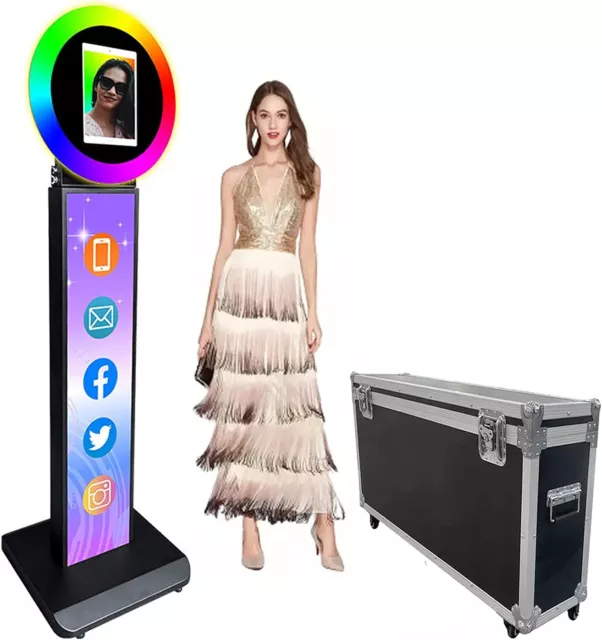 Floor Standing Selfie Stand for 12.9 in iPad Photo Booth Machine Shell w/ case